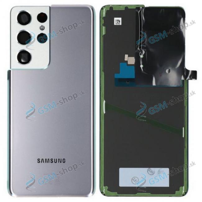 Kryt Samsung Galaxy S21 Ultra 5G (G998) batrie strieborn Originl