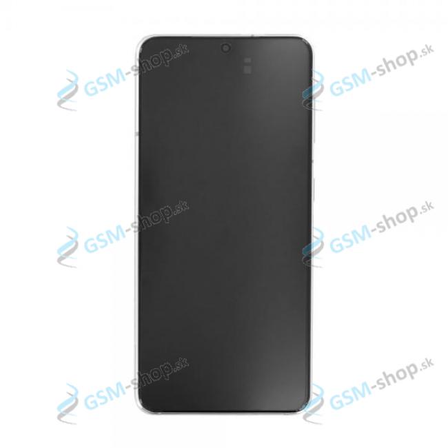 LCD displej Samsung Galaxy S21 5G (G991) a dotyk s krytom bielym a batria Originl