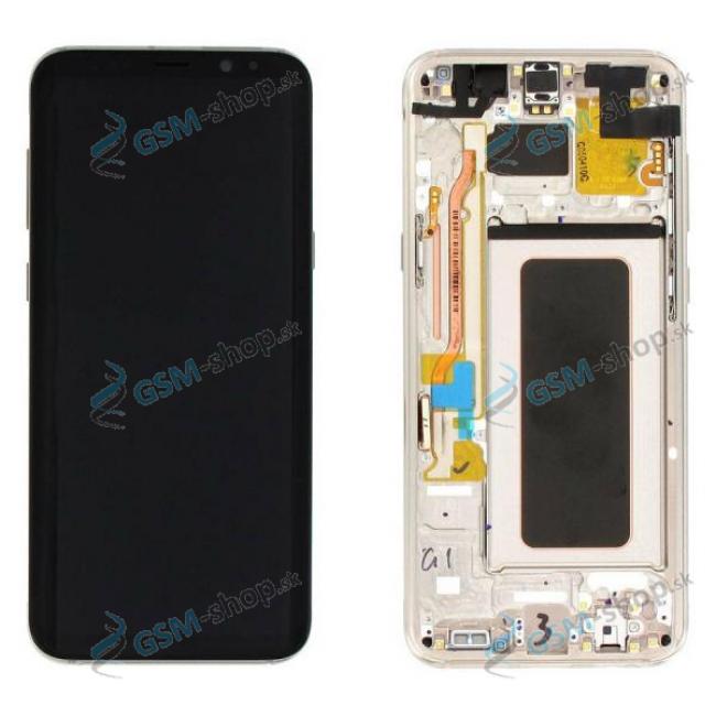 LCD displej Samsung Galaxy S8 Plus (G955) a dotyk s krytom zlatm Originl