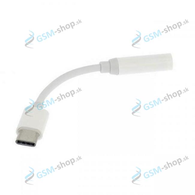 Audio adaptr USB typ C a 3,5 mm jack biely