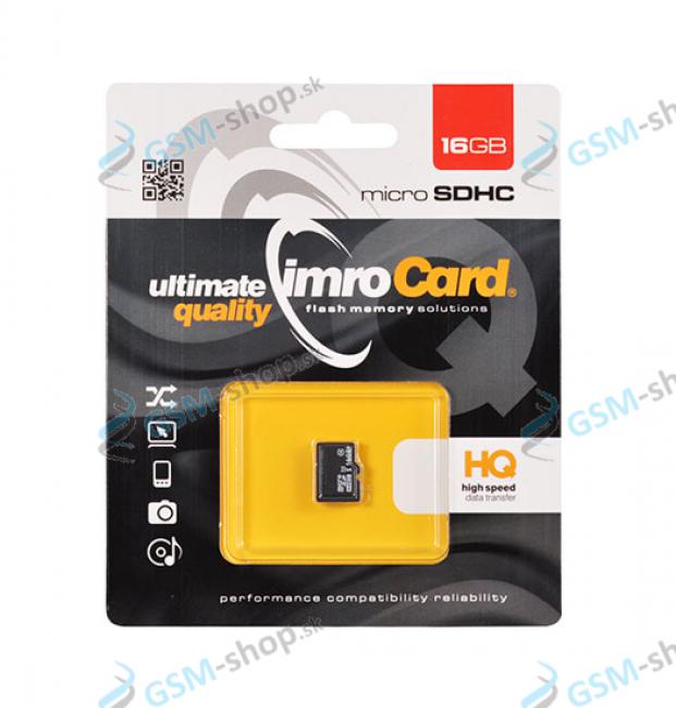 Pamov karta IMRO MicroSDHC 16 GB trieda 10