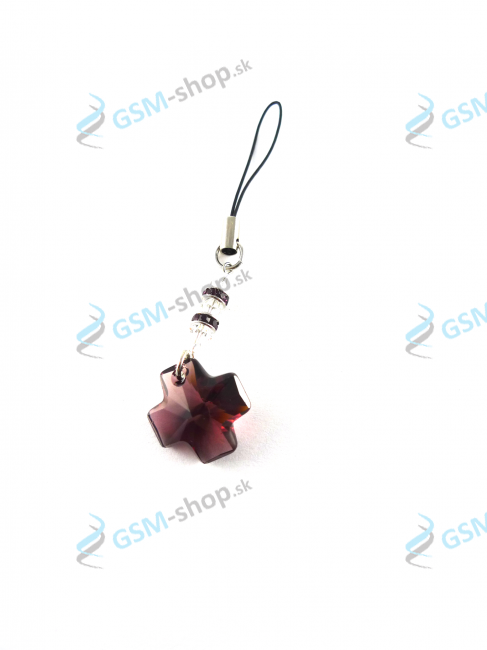 Prvesok Crystal Cross - hned Burgundy